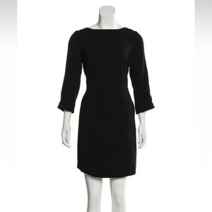 Vince 3/4 sleeve black dress - with pockets & back zip detail